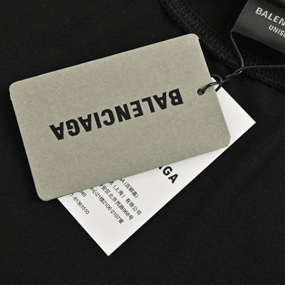 T-shirt noir Balenciaga à logo réfléchissant