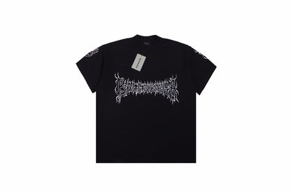 T-shirt Balenciaga avec logo flamme gothique