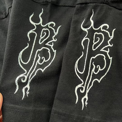 T-shirt Balenciaga avec logo flamme gothique