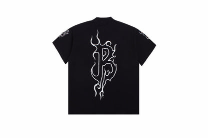 T-shirt Balenciaga avec logo flamme gothique