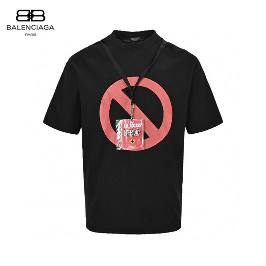 T-shirt Balenciaga Tour avec cordon (noir)