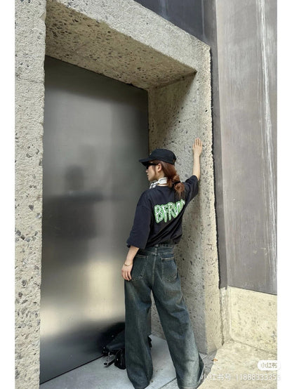 T-shirt Balenciaga Tour avec cordon (noir)