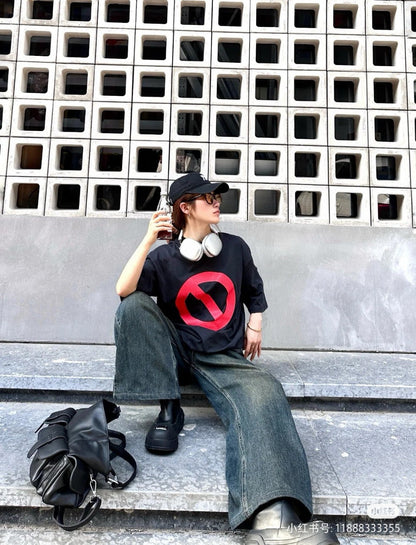 T-shirt Balenciaga Tour avec cordon (noir)