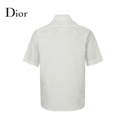 Chemise Dior à manches courtes boutonnée (blanche)