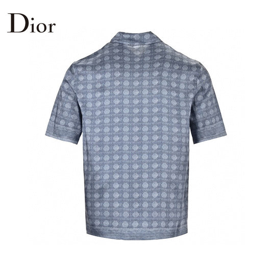 Chemise Dior à manches courtes à motif géométrique