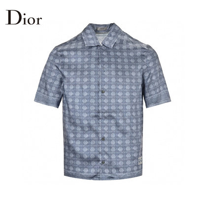 Chemise Dior à manches courtes à motif géométrique