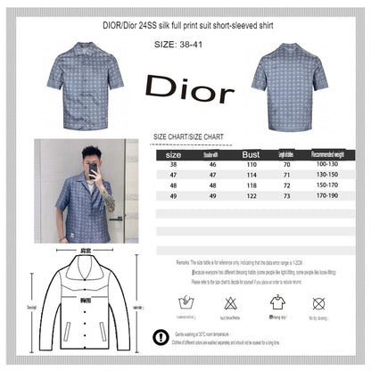 Chemise Dior à manches courtes à motif géométrique