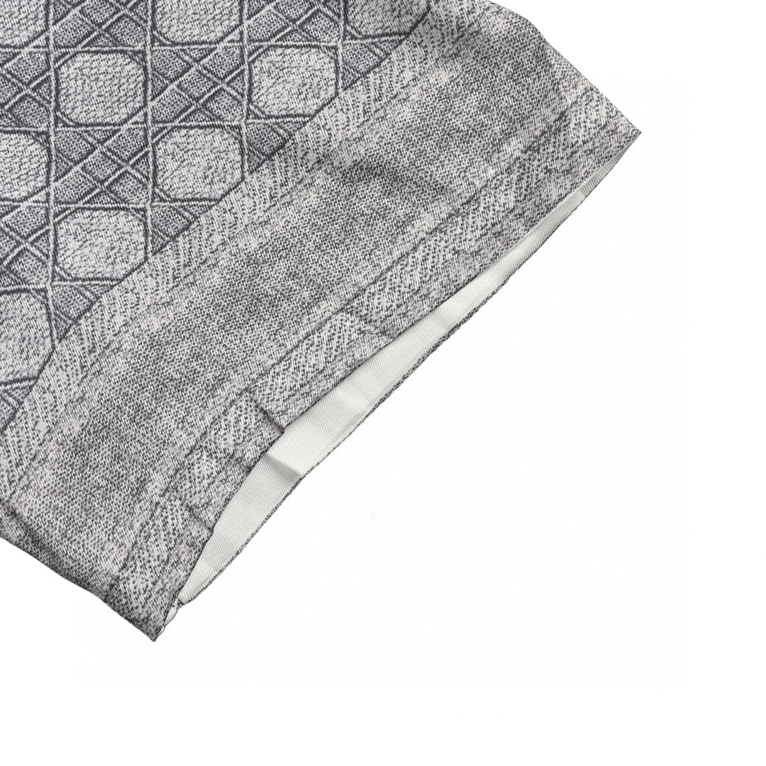 Chemise à manches courtes Dior à motif géométrique gris