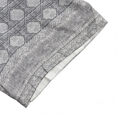 Chemise à manches courtes Dior à motif géométrique gris