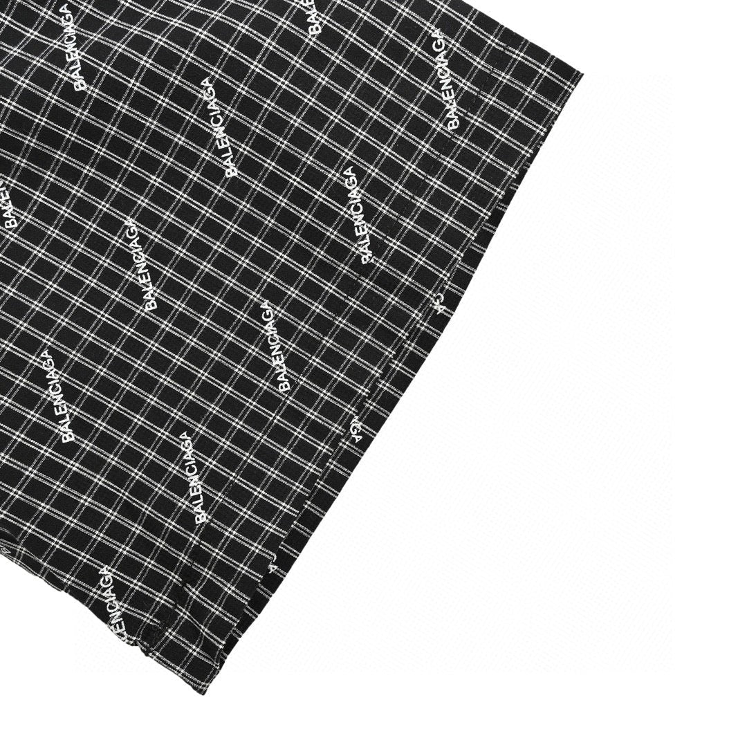 Chemise à carreaux Balenciaga à logo intégral