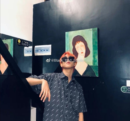 Chemise à carreaux Balenciaga à logo intégral