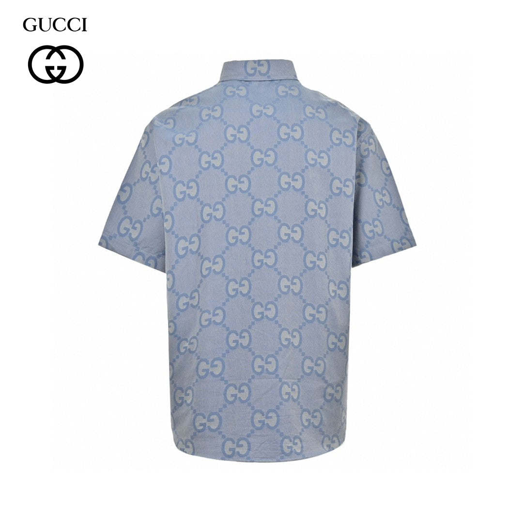 Chemise en jean Gucci à logo intégral