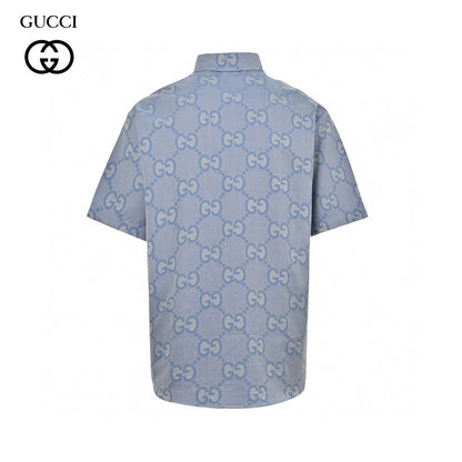 Chemise en jean Gucci à logo intégral