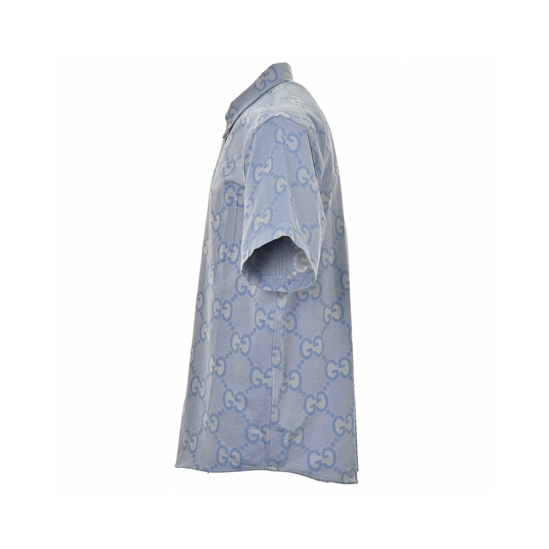 Chemise en jean Gucci à logo intégral