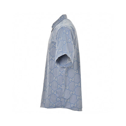 Chemise en jean Gucci à logo intégral