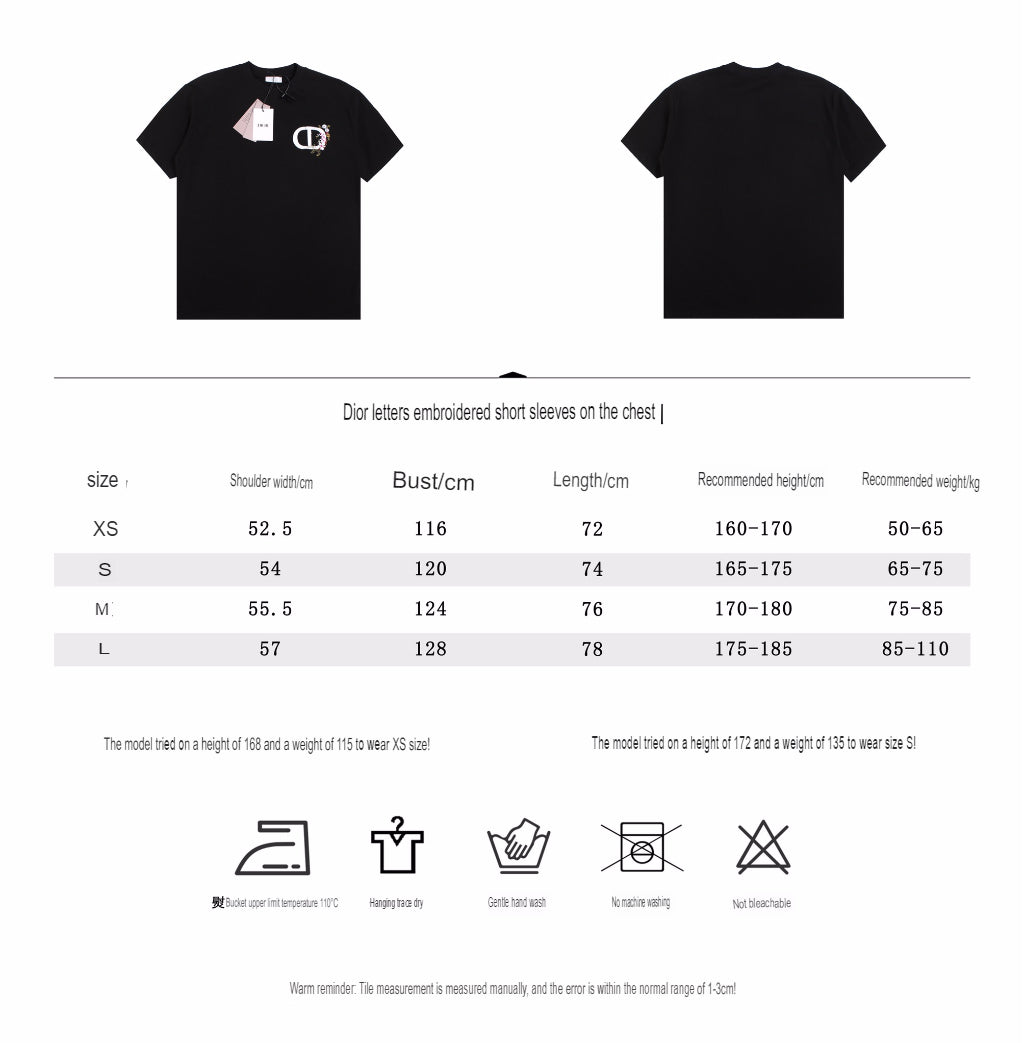 T-shirt Dior avec logo CD floral