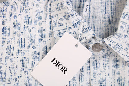 Chemise Dior Monogram (Bleu/Blanc)