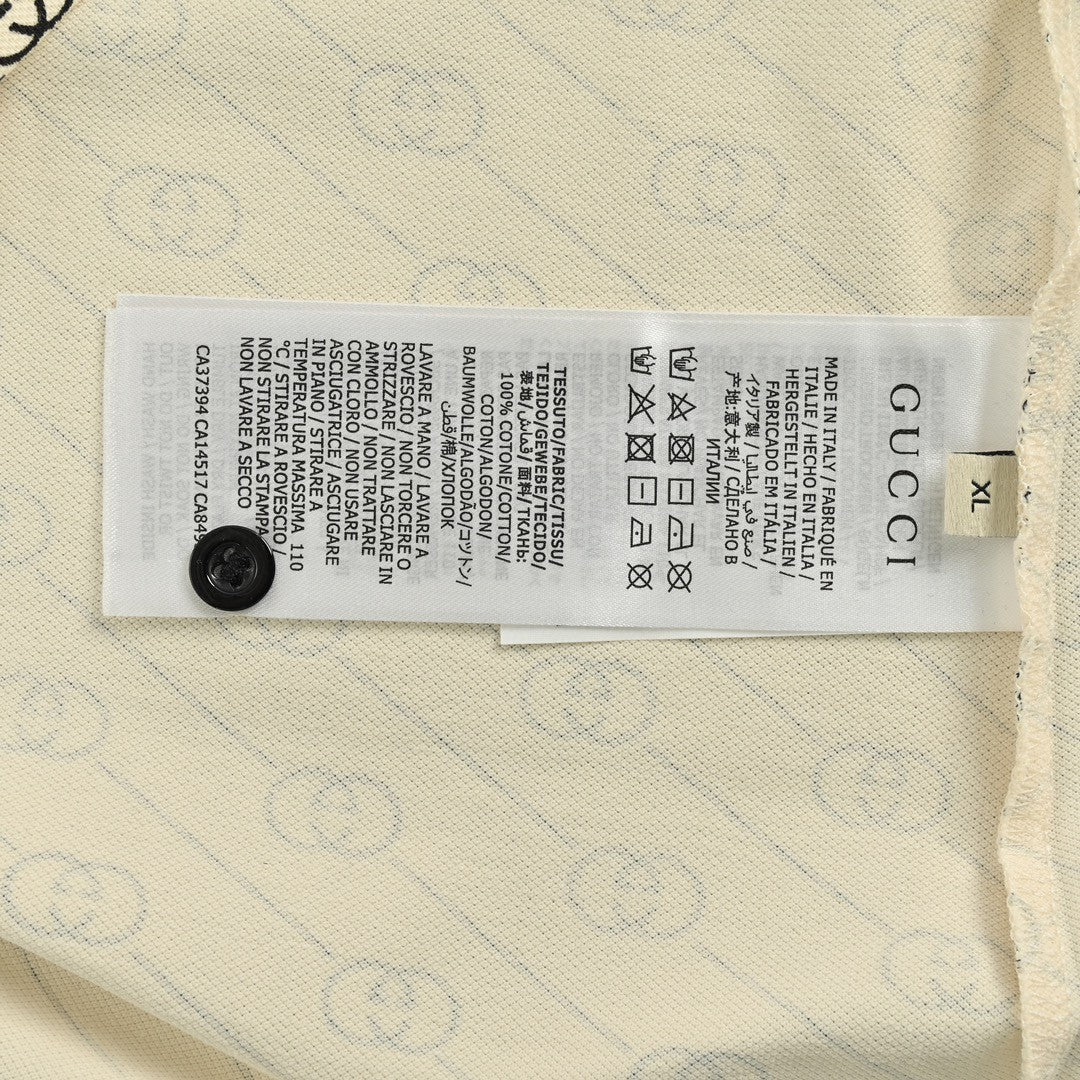 Polo Gucci beige à motif GG