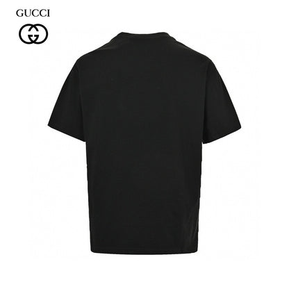 T-shirt noir orné Gucci