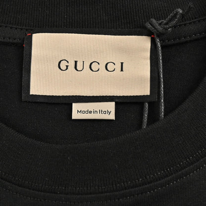 T-shirt noir orné Gucci
