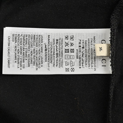 T-shirt noir orné Gucci