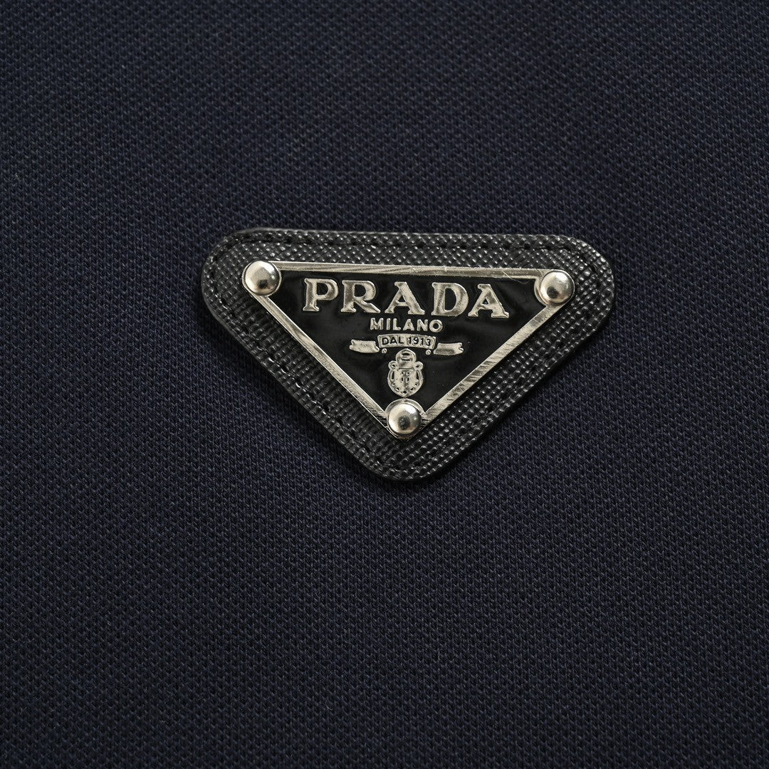 Polo à écusson logo Prada