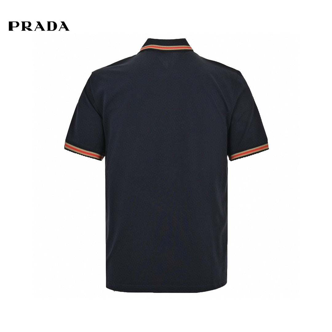 Polo à écusson logo Prada