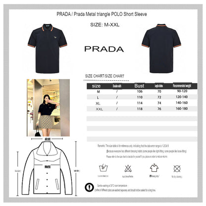 Polo à écusson logo Prada