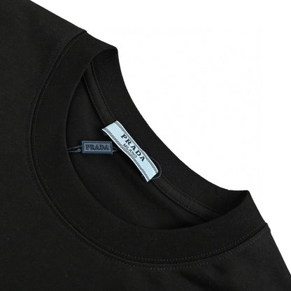 T-shirt Prada Milano noir à emblème