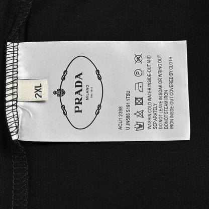 T-shirt Prada Milano noir à emblème