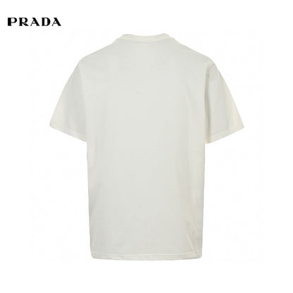 T-shirt Prada Milano blanc à emblème