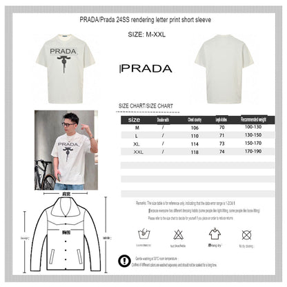T-shirt Prada Milano blanc à emblème