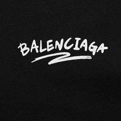 T-shirt noir Balenciaga à motif audacieux