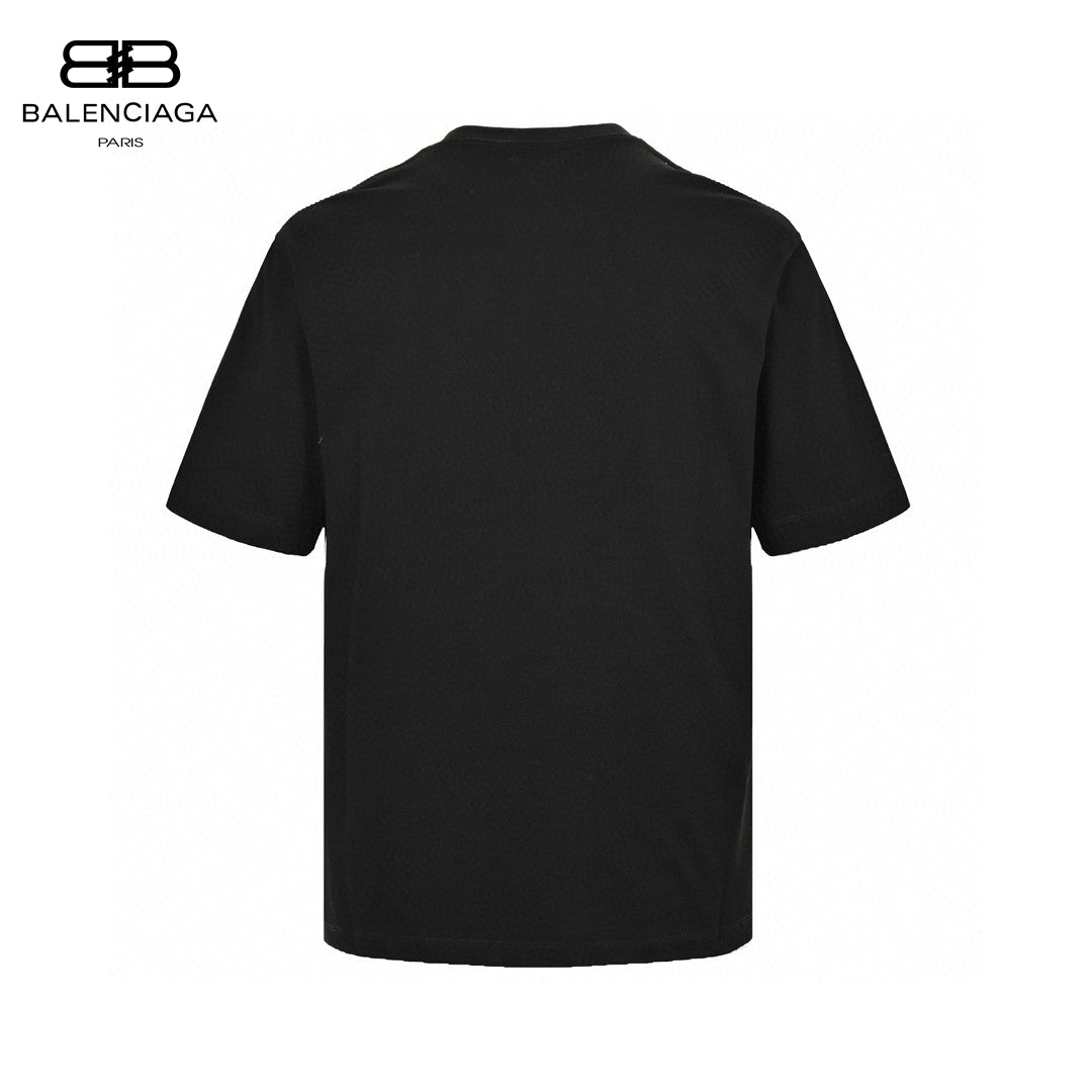 T-shirt Balenciaga à logo cristal noir