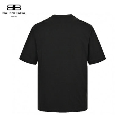 T-shirt Balenciaga à logo cristal noir