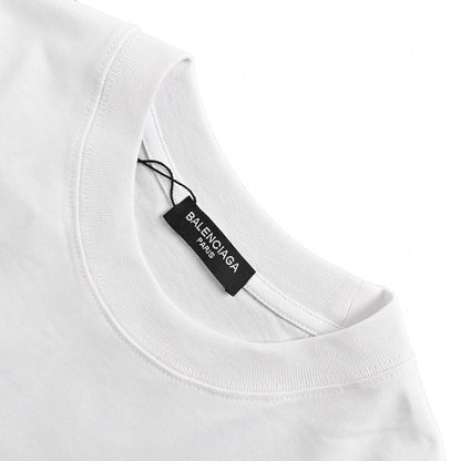 T-shirt Balenciaga à logo cristal blanc