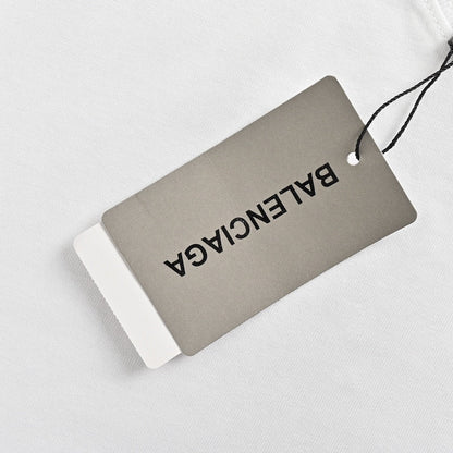 T-shirt Balenciaga à logo cristal blanc