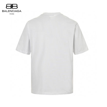 T-shirt Balenciaga à logo cristal blanc