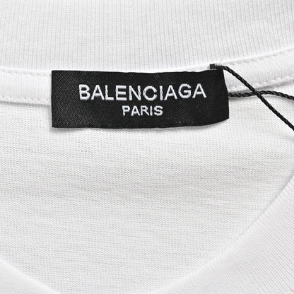 T-shirt Balenciaga à logo cristal blanc