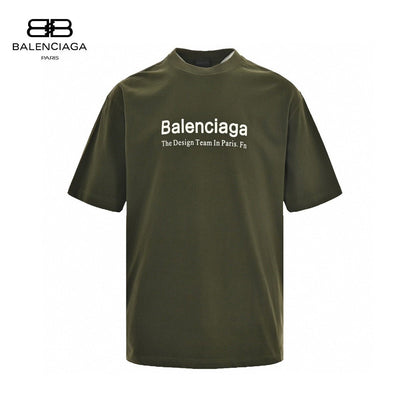 T-shirt Balenciaga Design Team (vert olive)