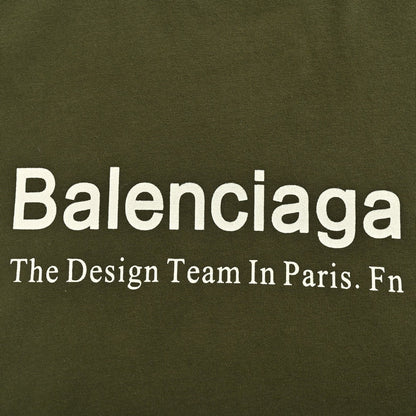 T-shirt Balenciaga Design Team (vert olive)