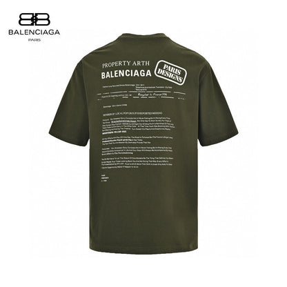 T-shirt Balenciaga Design Team (vert olive)