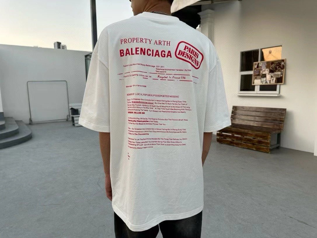 T-shirt Balenciaga Design Team (Blanc)