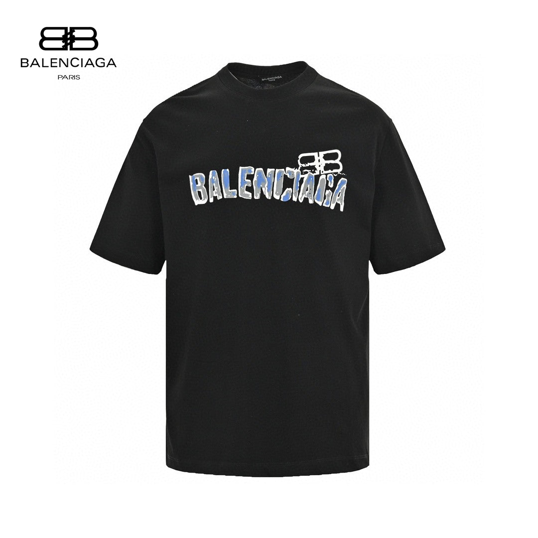 T-shirt Balenciaga à logo déformé