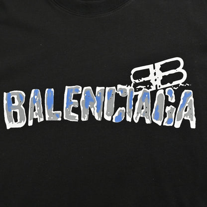 T-shirt Balenciaga à logo déformé