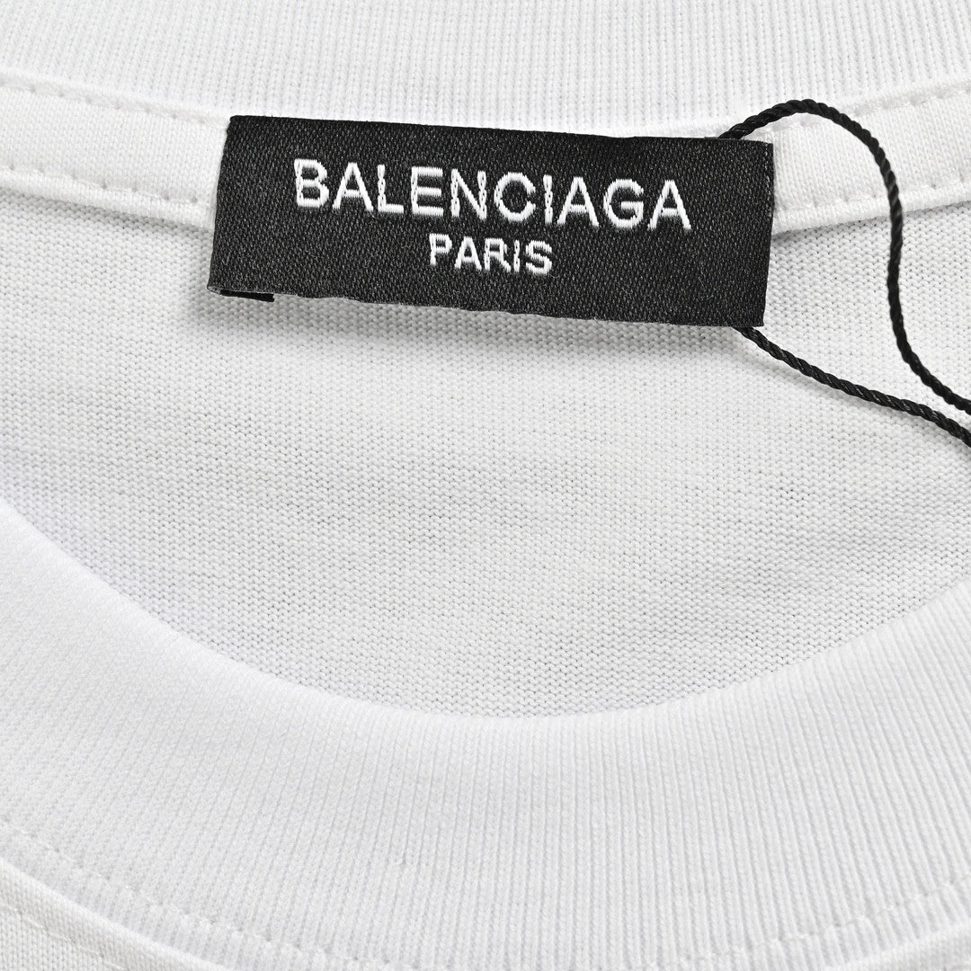 T-shirt Balenciaga à logo déformé