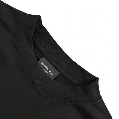 T-shirt Balenciaga à logo déformé (noir)