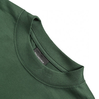 T-shirt Balenciaga à logo déformé (vert)