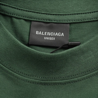 T-shirt Balenciaga à logo déformé (vert)