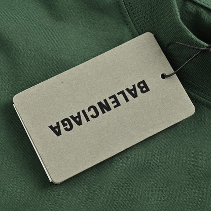 T-shirt Balenciaga à logo déformé (vert)